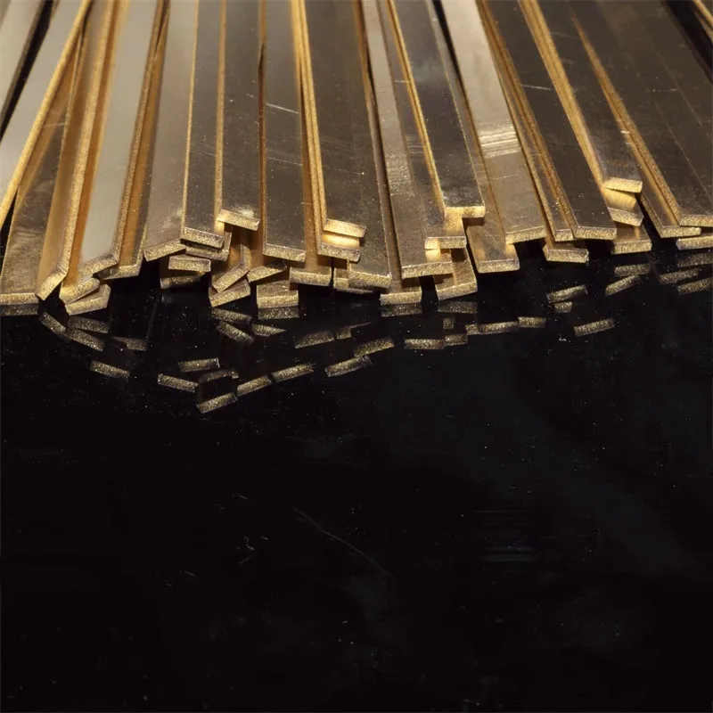 50CM H62 Brass Flat Bar Plate Strip Thicknesses 5mm 3mm 2mm 1mm Copper Alloy Solids Part DIY Handmade Fastener Metal Material