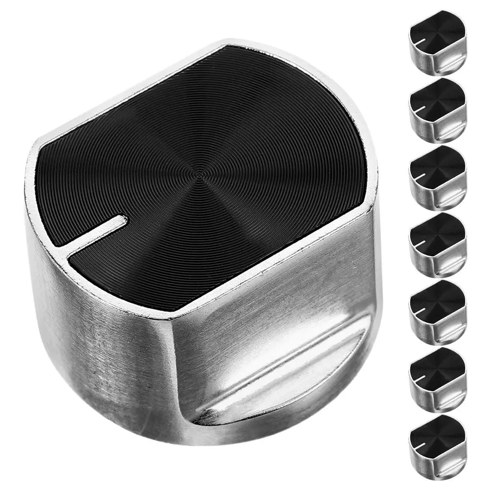 

8pcs Gas Stove Knob Zinc Alloy Round Handle Durable Craftsmanship Easy Operation Wide Compatibility Cooktop Burner Control Valve
