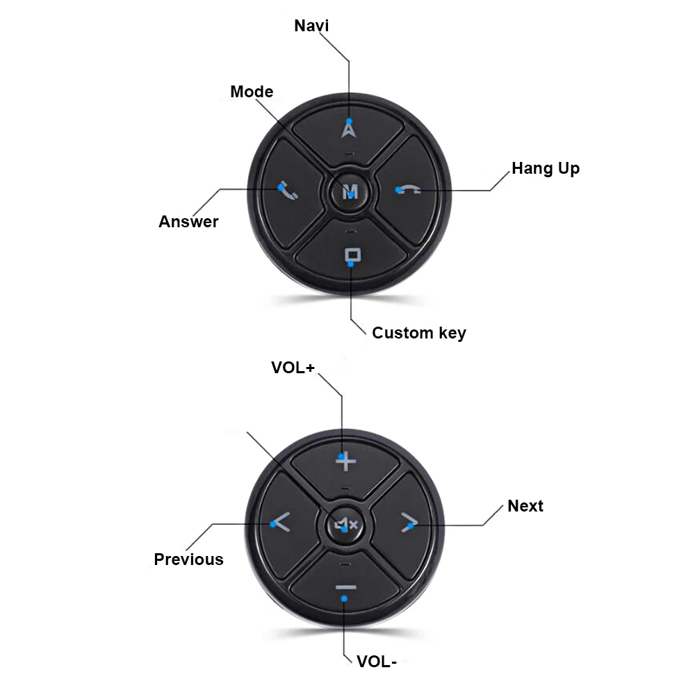 EKIY Car Universal Steering Wheel Control Key Smart Wireless Remote Control Button for Car Navigation DVD Steering Control