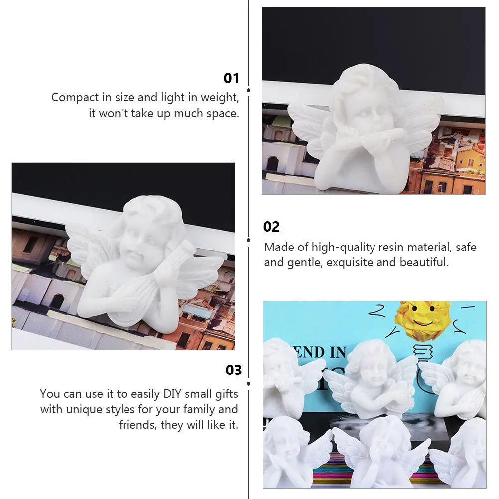 

60Pcs Miniature Angel Decors DIY Phone Case Supplies Exquisite Resin Crafts Miniature Angel Decor Phone Case Embellishments