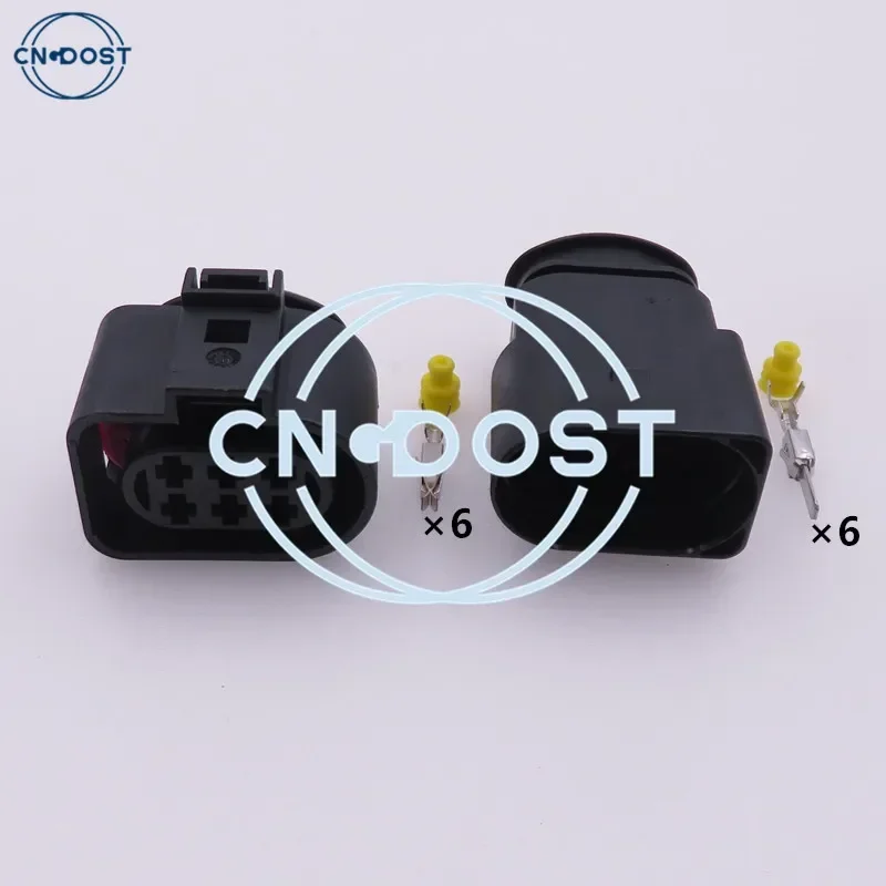 1 Set 6 Pin 1J0973733 1J0 973 733 3.5 Car LSU 4.2 Oxygen Sensor Connector Throttle Socket AC Assembly For VW AUDI PASSAT Bora