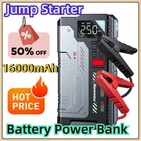 Charger 12v Air Pump 16000mAh Jump Starter With Air Compressor Booster Tyre Inflator Portable Car Battery Power Bank