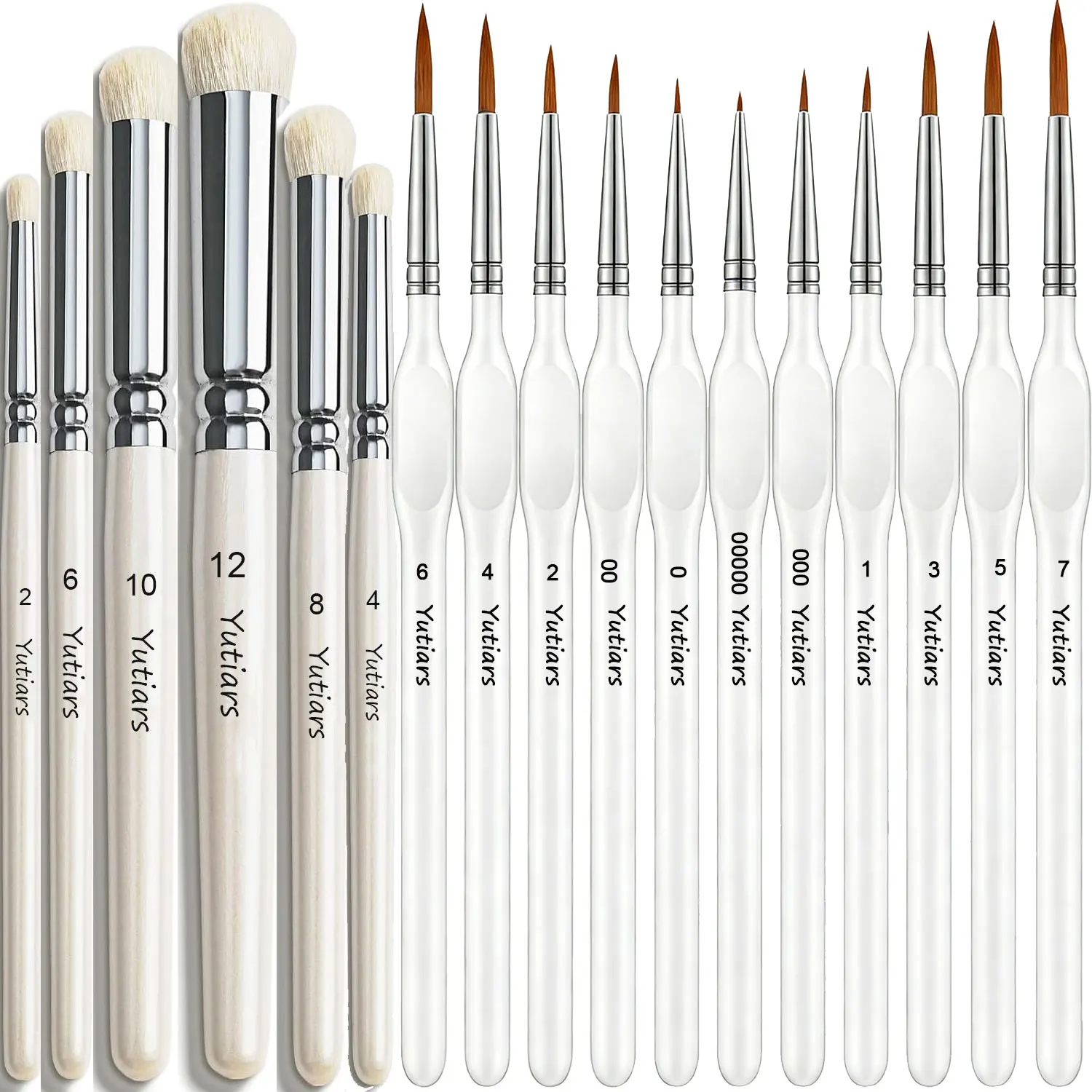 17pcs Micro Detail Miniature Paint Brush Kit for DND Warhammer 40K Scale Model Enamel Fantasy Figurines Paint by Numbers