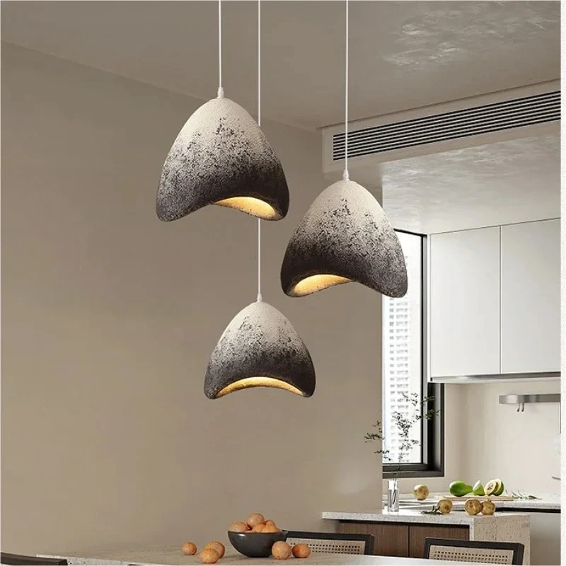 Nordic Minimalism Dining Room Pendant Lights Wabi Sabi Led Hanging Lighting Suspend Bedroom Home Decor Indoor Lamps Fixtures