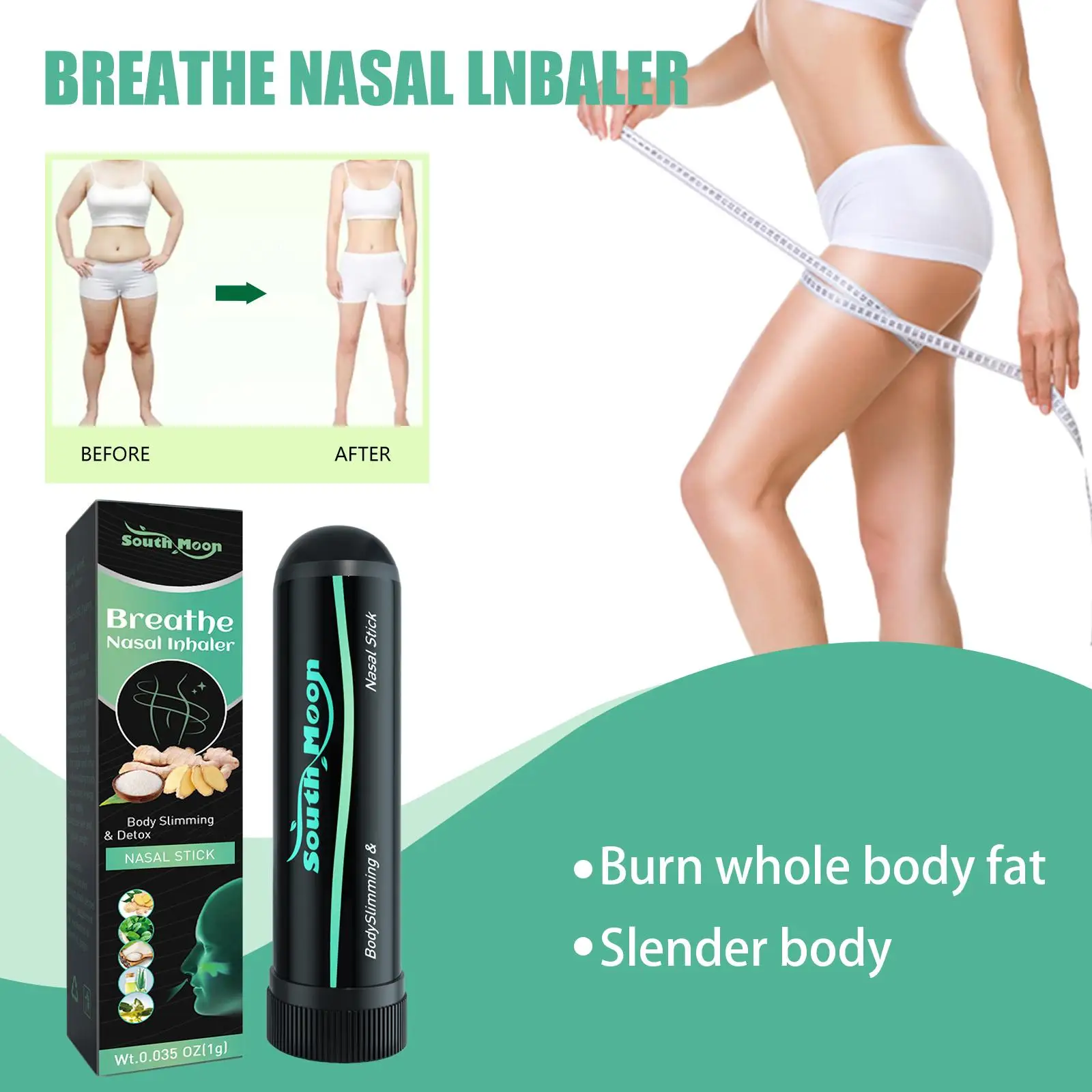 Slimming Nasal Inhaler Navel Leg Belly Fat Burning Slimming Nose Stick Detox Weight Loss Thigh Firming For Tightening Body Care