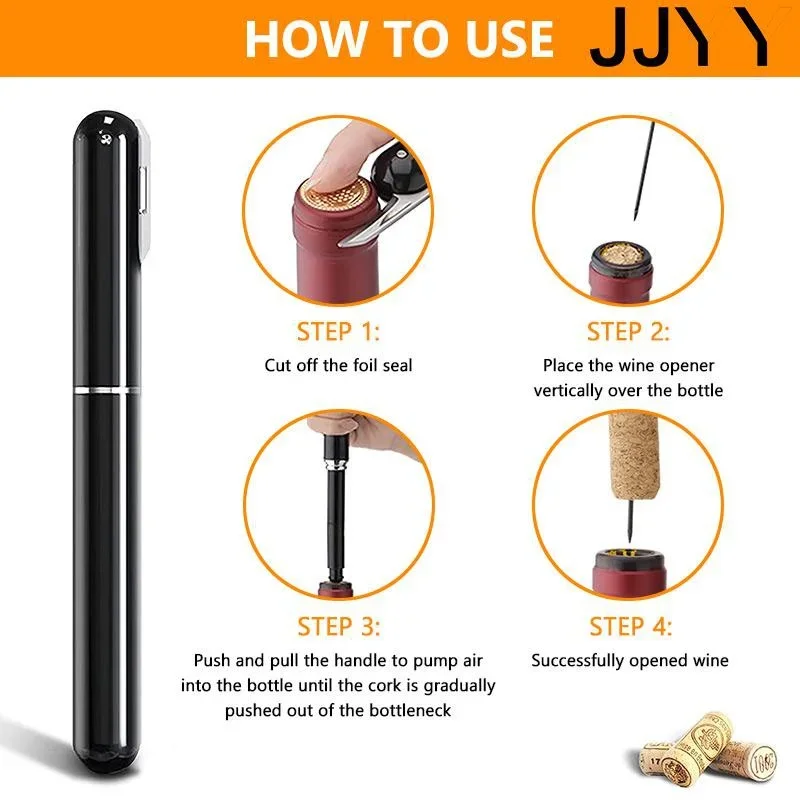Air Pump Wine Bottle Opener Stainless Steel Pneumatic Corkscrew Party Home Bar Accessories view 3
