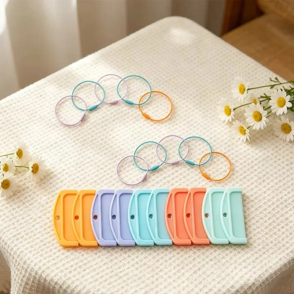 10pcs Portable ABS Card Holder with 10 Loops Reusable Card Storage Cover Mini Outdoor Card Organizer For Yoto Cards