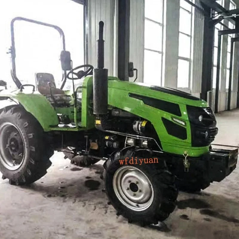 China-Made：Small Four - Wheel 60H Agriculture Tractor Equipment 4WD Chinese Mini 4 Cylinder Farm Tractor Multi-purpose Farm Mini