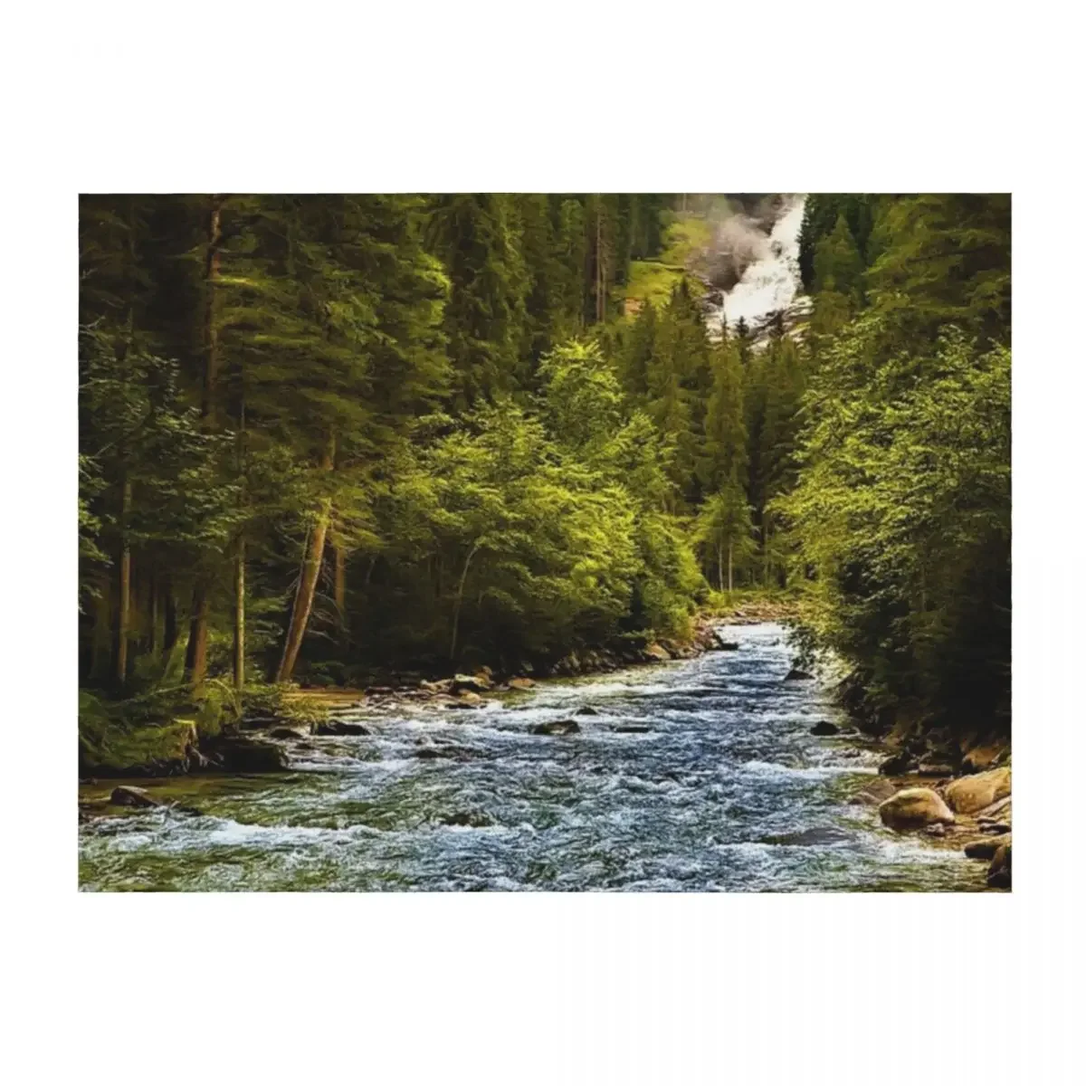 

Rapids in the Austrian Alps in springtime Throw Blanket Luxury blankets and throws Warm Sofa Quilt Blankets