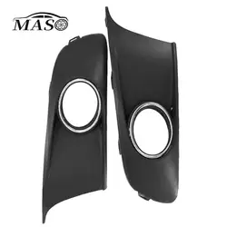 2pcs ABS Car Front Bumper Fog Light Lamp Grille Grill Cover Left & Right for Volkswagen VW Caddy/Touran 2010 2011 2012-2015
