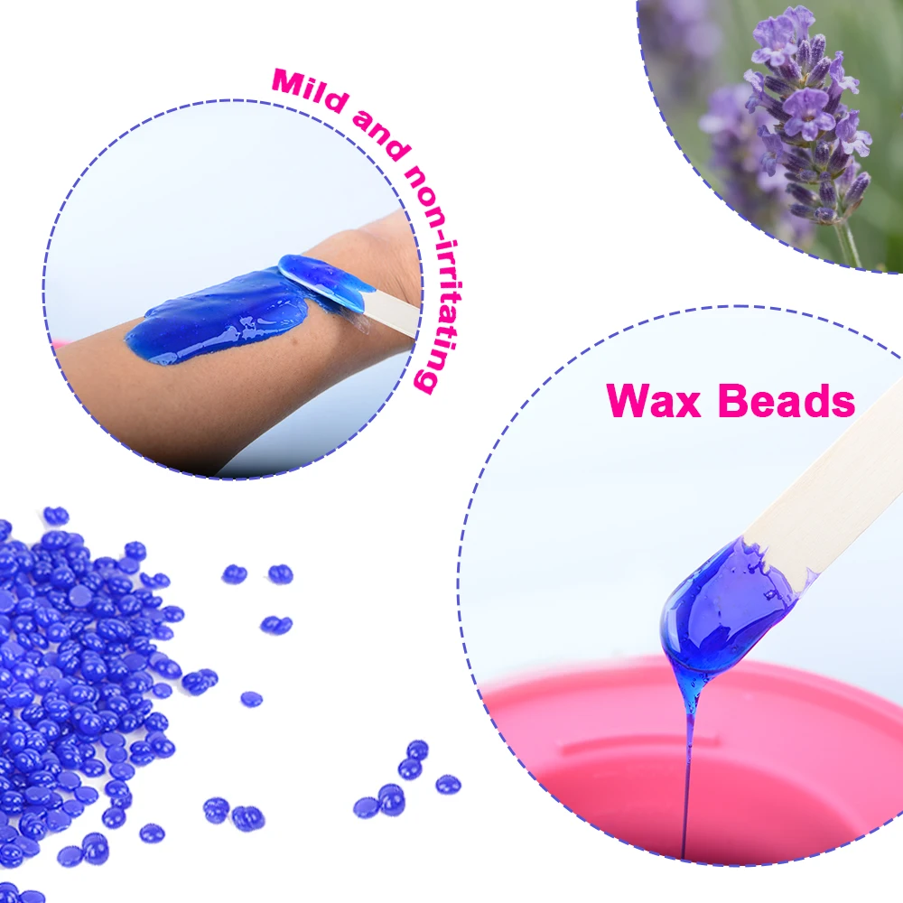 100g/200g/400g de granos de cera dura para depilación-sin tira de cuentas de cera depilatoria para máquina calentadora de cera perla brasileña europea