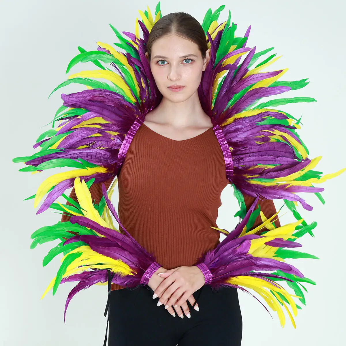 شال ريش أنيق للهالوين للنساء فاسق كوسبلاي للحفلات التنكرية على طراز كرنفال ملحق للرقص للفتيات #1