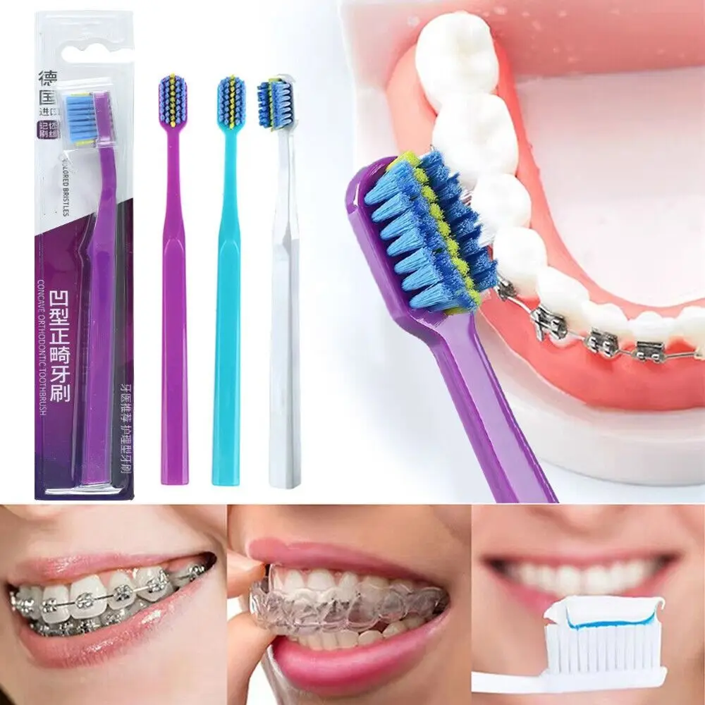 Oral Hygiene Interdental Toothbrush Soft Bristles PP Handle Orthodontic Cleaning Brush Oral Health Care Dental Tooth Brush