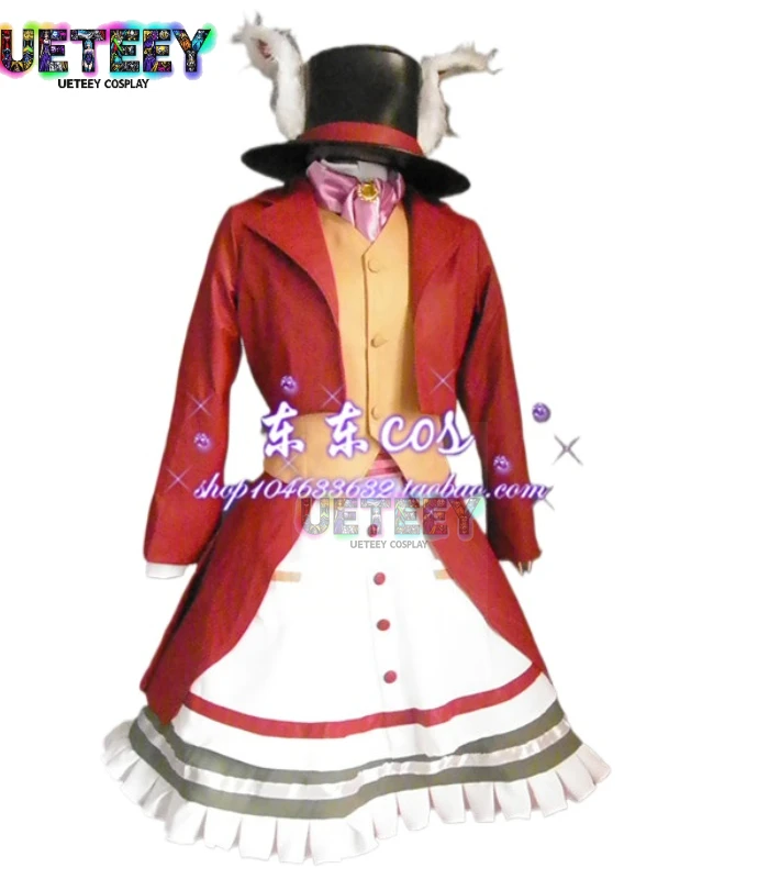 

UETEEY The Art of Alice: Madness Returns Poke Cosplay Costume Dress with Hat Customized