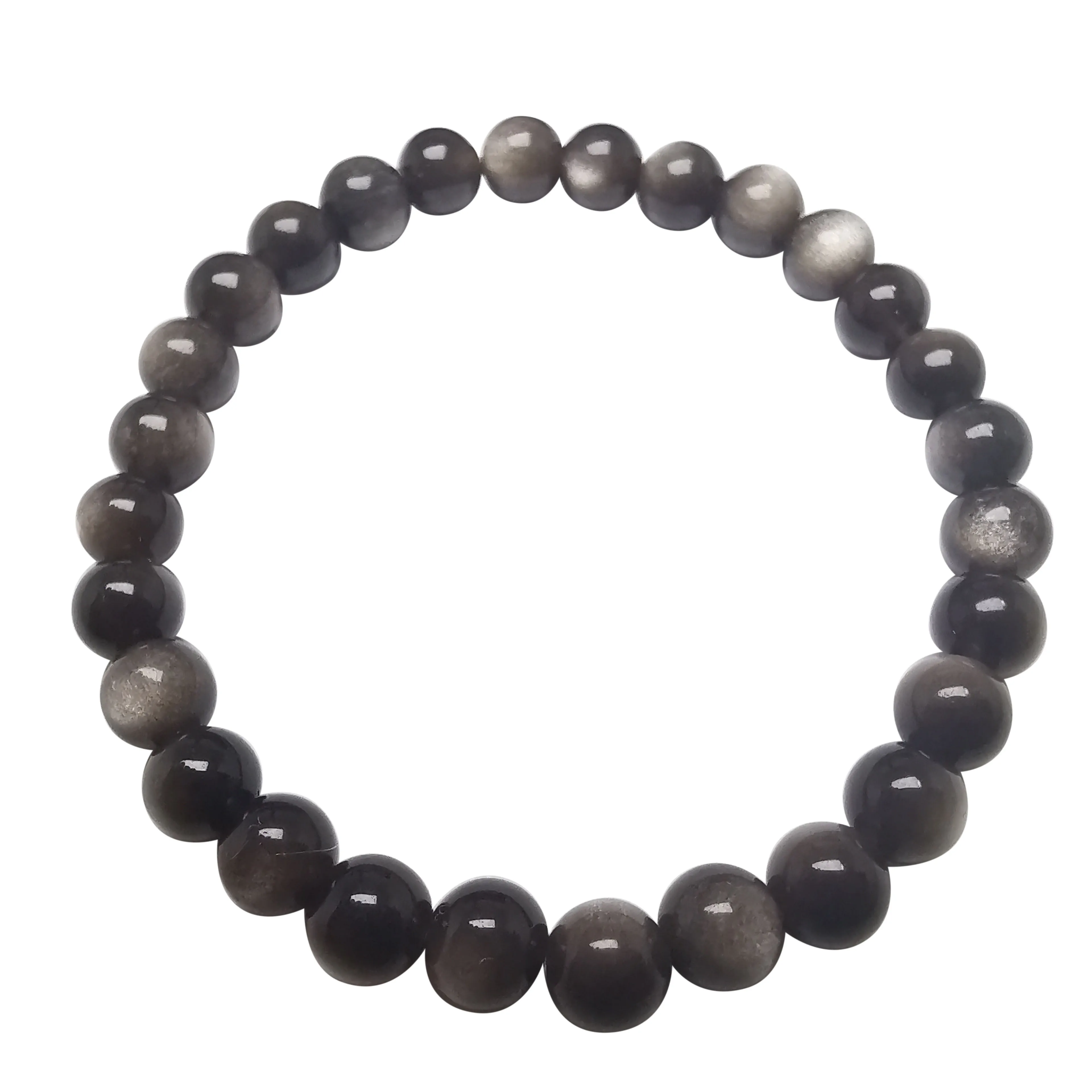 

Silver obsidian Energy Bracelet