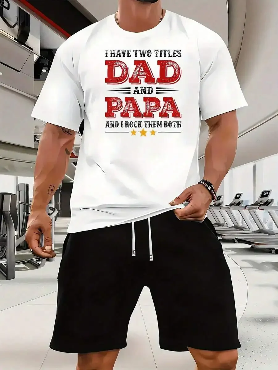 

Mens Graphic T-Shirt And Shorts Set Casual Summer Outfit