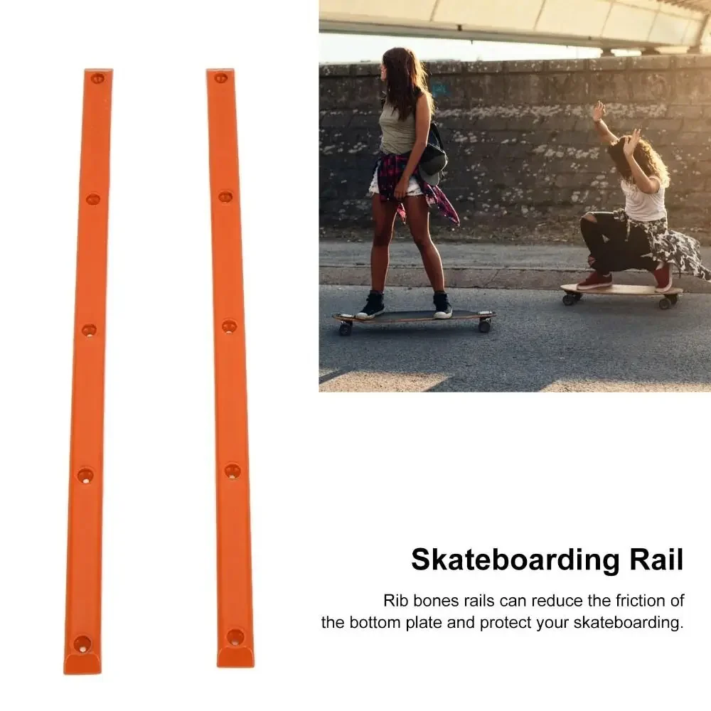 

2Pcs Durable ABS Rib Bones Rails Colorful 36.5x1.7cm Skateboard Rail Skateboard Rail Guards Skateboarding