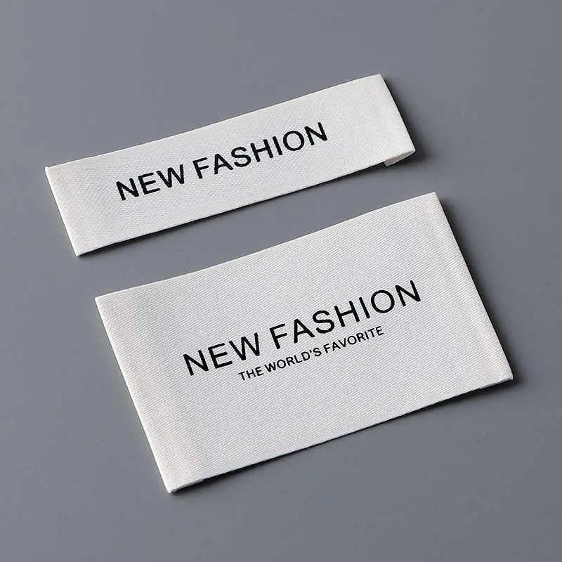 

Customized best-selling products, luxury brocade matte belt with brand label, polyester clothing tag