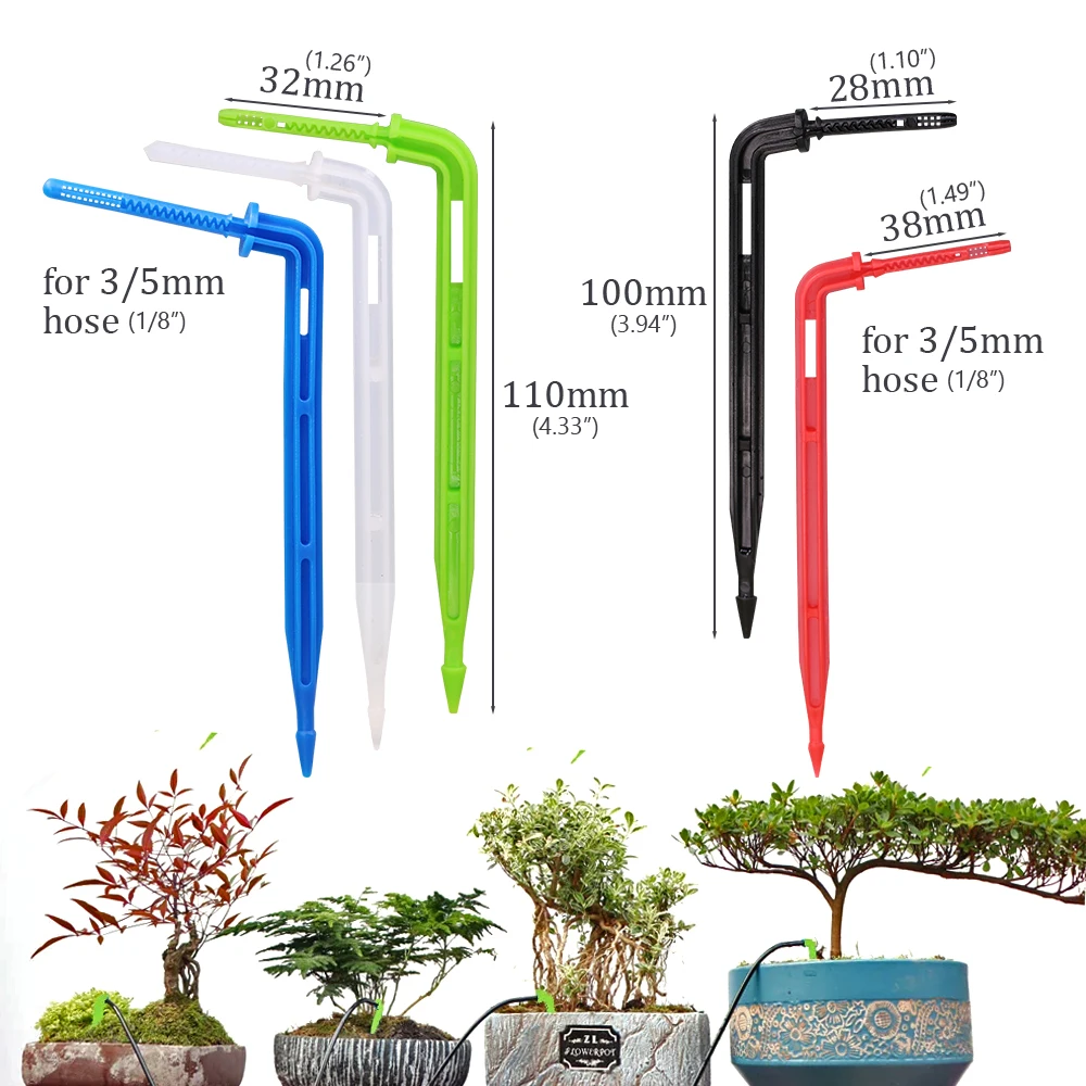 Wielokolorowy zakraplacz strzałek z mikrootworami emiterów nawadniania do węża 3/5mm podlewanie ogrodu oszczędność z mikrootworami na nawadnianie