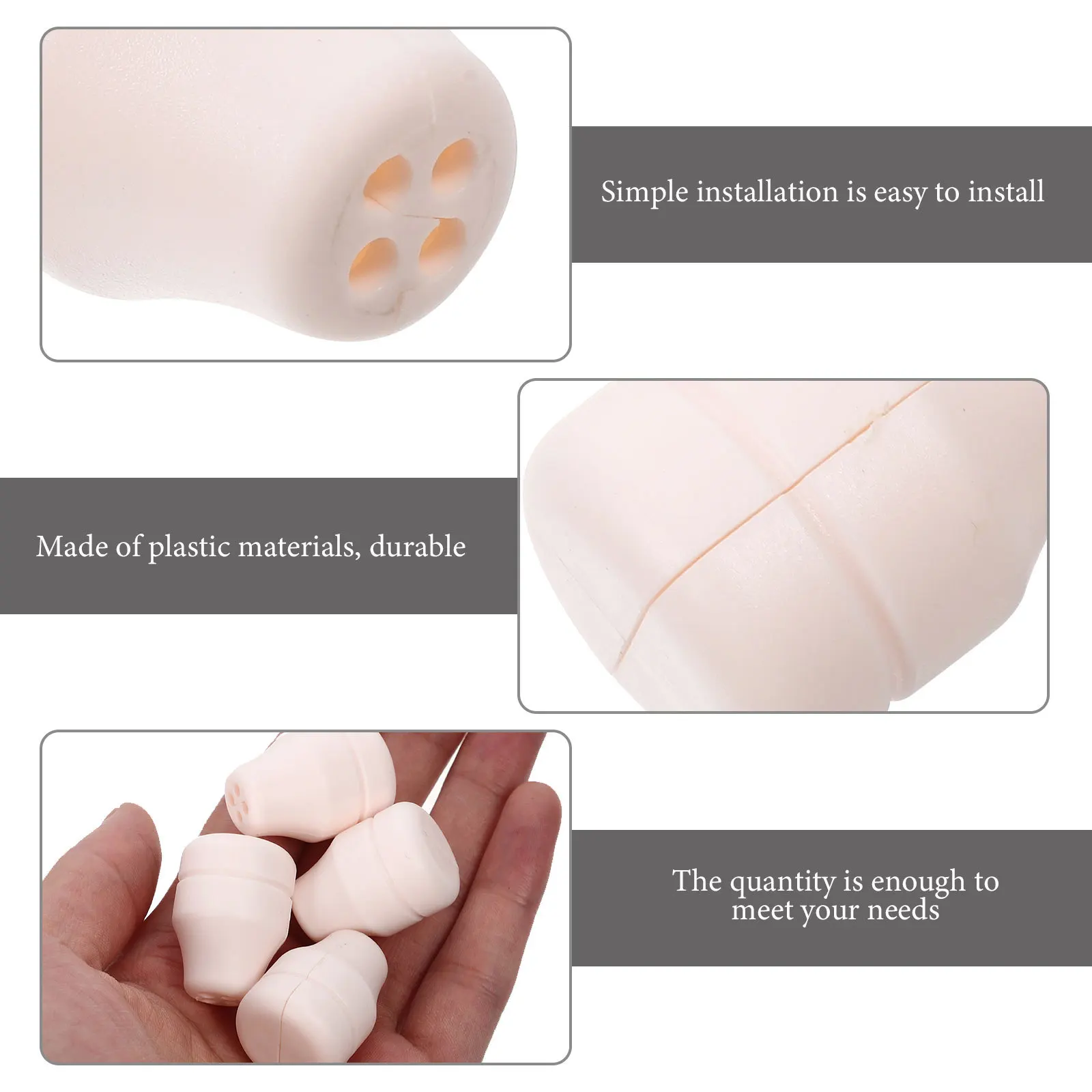 

6 pcs Cylindrical Handle Blind Cord Pull Drops Plastic Knob For Window Shade Decor Replacement Parts Easy Install