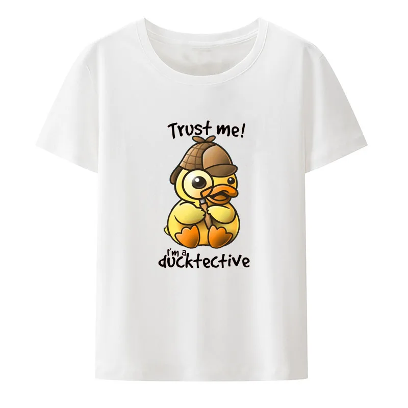 Funny Trusf Me I'm A Duckfecfive Cotton T Shirt Hip-hop Nick Young Girls Crop Top Y2k Clothes O-neck Pair Unisex Streetwear Cool