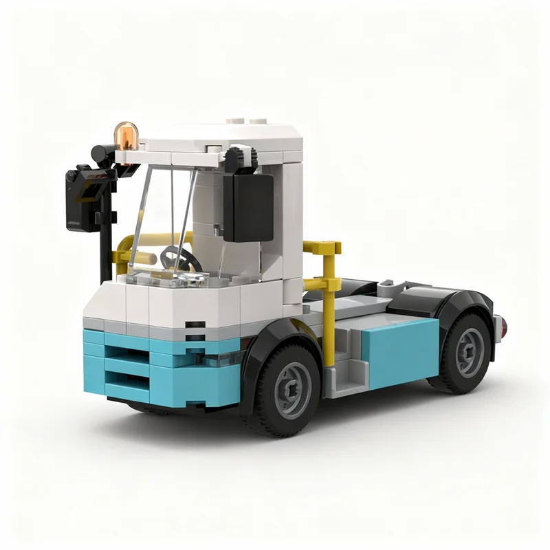 153pcs MOC Electric Terminal Tractor City Street Building Blocks Model Creative Kit Pack Collectible Craft Toy Gift For Adults