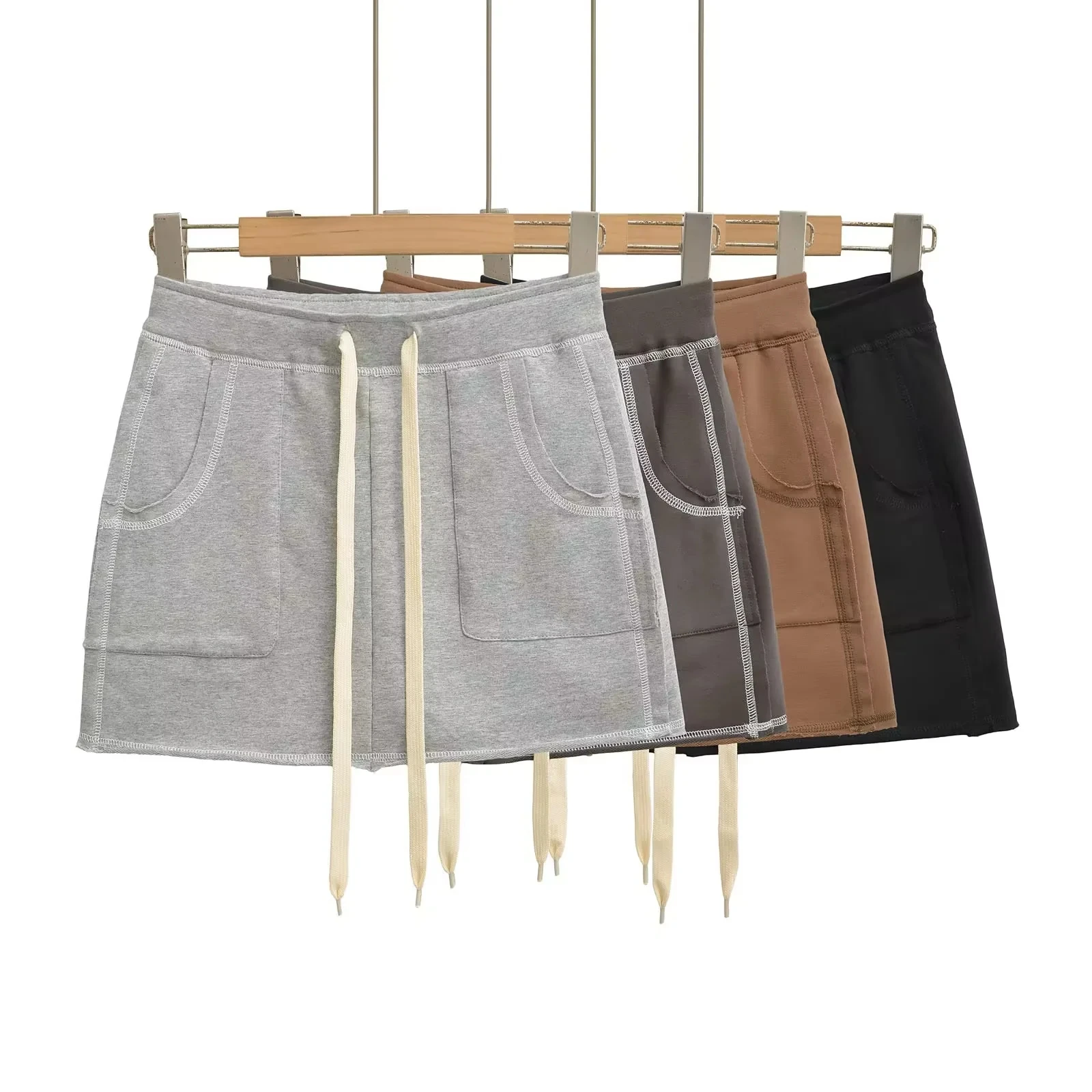 مثير عالية الخصر الأمريكية مخيط f تنورة المرأة ort Sle 2025 جديد الخريف سليم صالح الترا فورت تنورة لباس غير رسمي #1