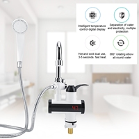 Basin Tap Tempreature Faucet Faucet Instant Hot and Cold Water Dispenser Heater Heating Faucet Temperature Display + Shower Head