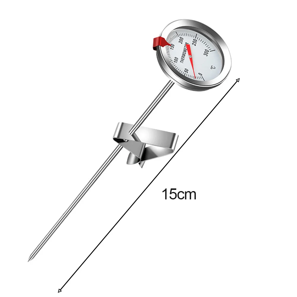 Barbecue Grill Thermometer For Kitchen Food Frying Stainless Steel Deep Fryer Oil Temperature Gauge With Long Metal Probe