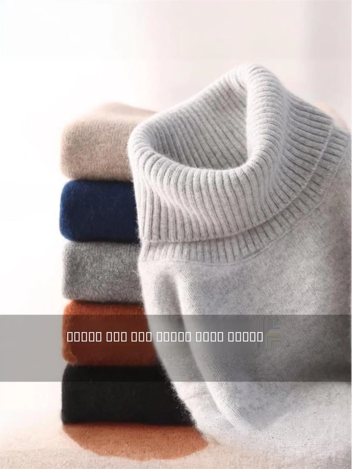 

Men's Winter Thiened Pure Wool Knitted Sweater High Collar Loose Fit Long Sve Faion Urban Casual Sle Boting irt