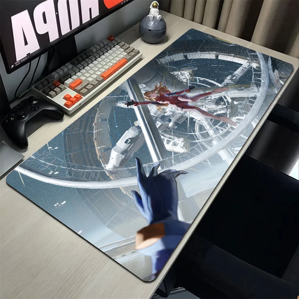 E-EVA Soryu Asuka Langley Mousepad Mouse Mat Desk Mat With Pad Gaming Accessories Prime Gaming XXL Keyboard Pad Padding Mat