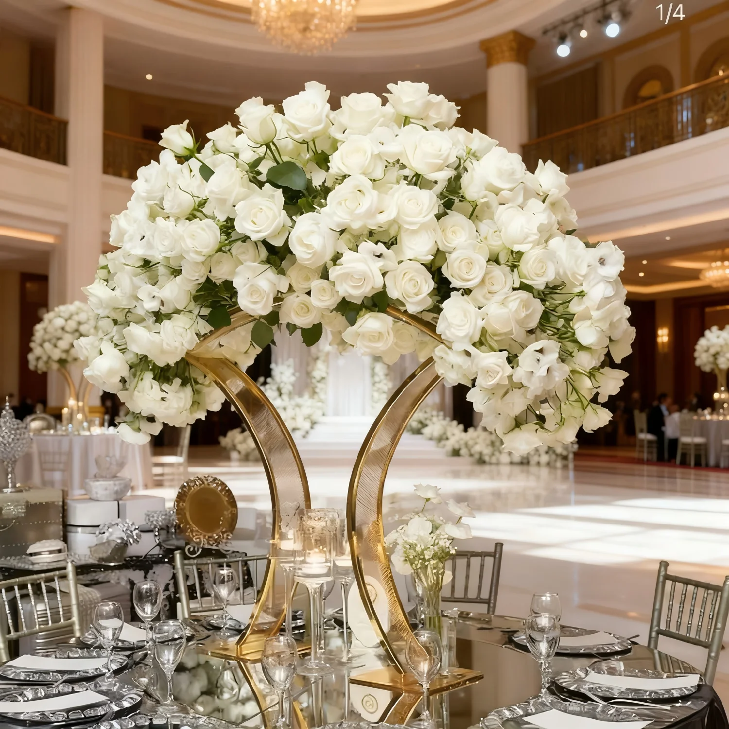 

5 шт. подставка для цветов с золотой аркой-держатель для центральной части стола для украшения свадьбы, дня рождения, вечеринки (просто собрать)