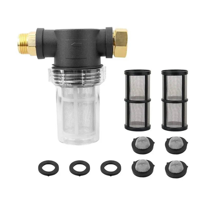 AB66-Sediment Filter Attachment,3PCS O-Ring And 4PCS Hose Washer, Garden Hose Inlet Filter For High Pressure Washer