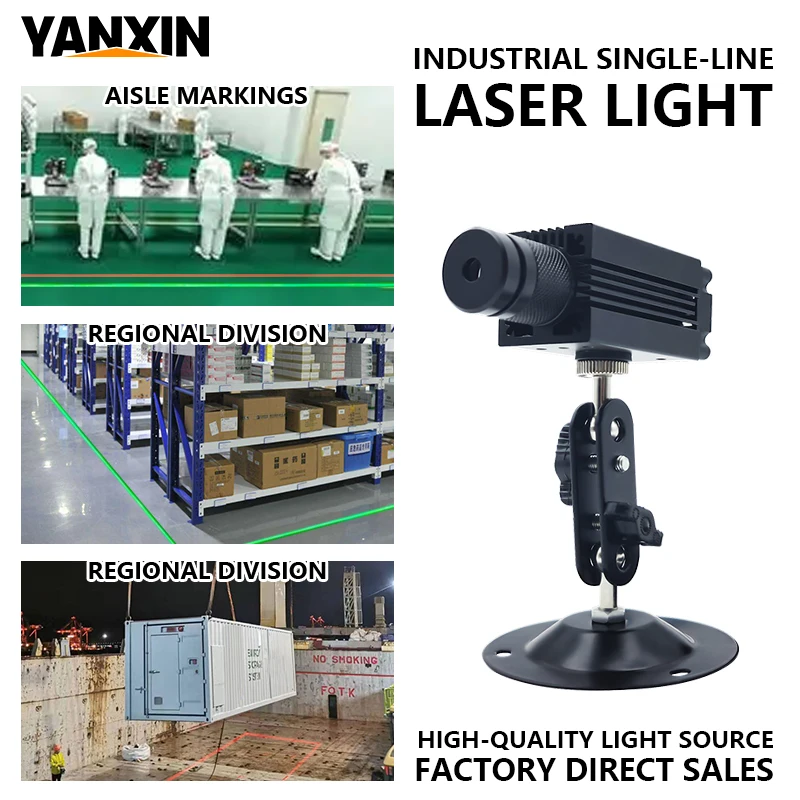 Line Laser Light Adjustable Focus Industrial Workshop Marking Projection Safety Warning Laser Crane Forklift Factory Warehouse