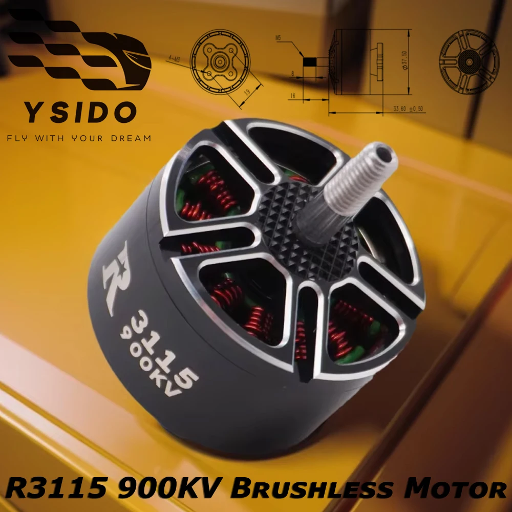 4 قطعة RC موتور R3115 3115 900KV 3-6S فرش السيارات ل FPV حرة 9 بوصة 10 بوصة طويلة المدى Cinelifter RC ملحقات طائرة بدون طيار #1