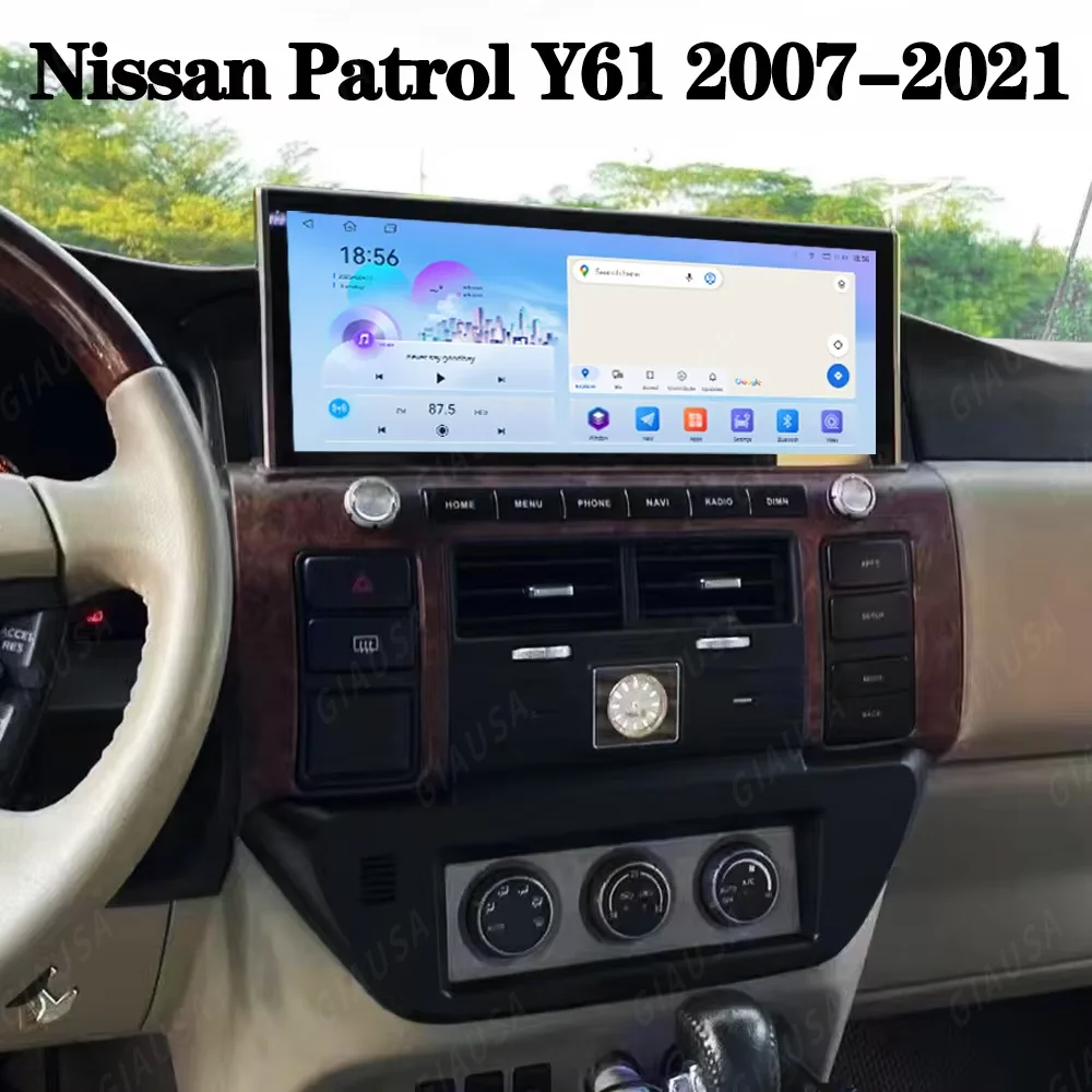 Android Auto CarPlay For Nissan Patrol V 5 Y61 2004-2022 Car Radio Multimedia Player Stereo DSP Audio Head Unit GPS Navigation