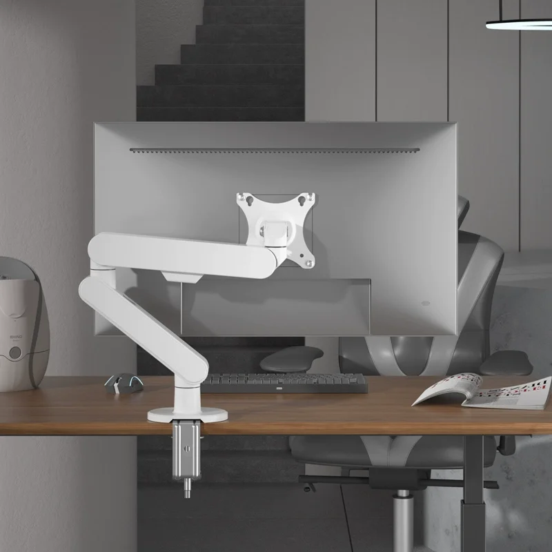 

Adjustable Monitor Stand, Tilt Rotation Swivel Gas Monitor Arm, with Clamp & Grommet Base,Fit 17 to 32" Computer soporte Monitor