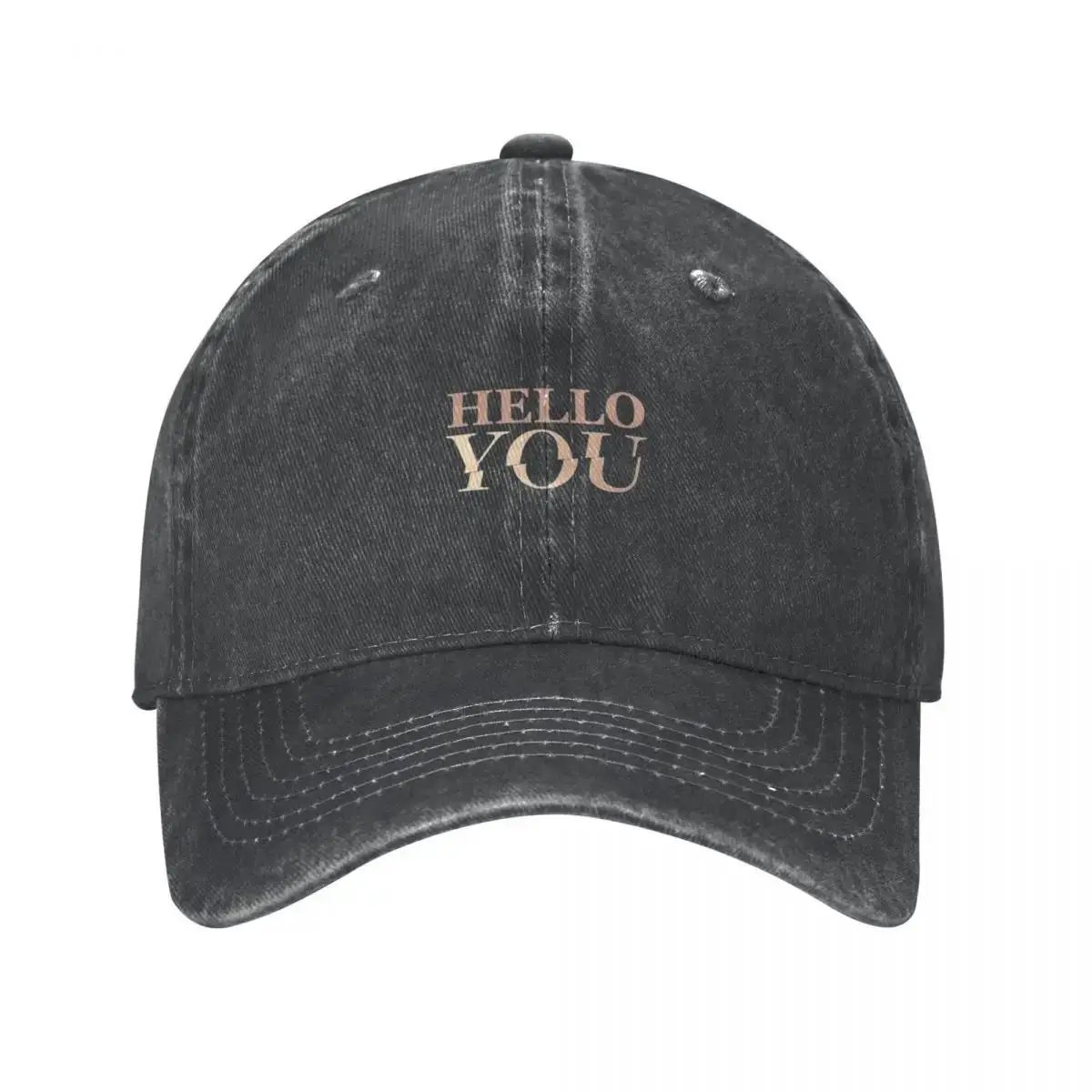 Hello You Baseball Cap Washed Cotton Unisex Casual Sun Hat for All Seasons
