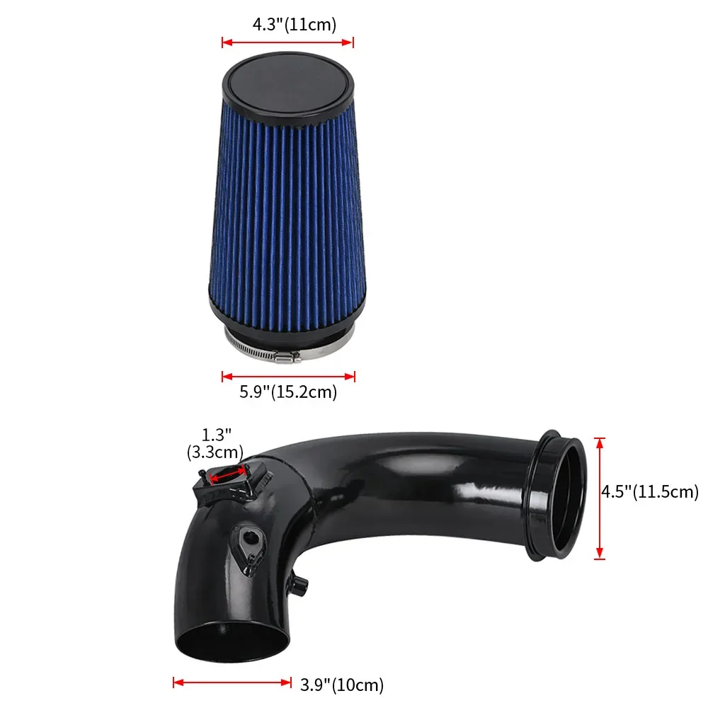 Car Diesel Cold Air Intake Pipe Kit with High Flow Air Filter Turbo Modification Accessories For 07-12 Dodge Ram 2500 3500 6.7L