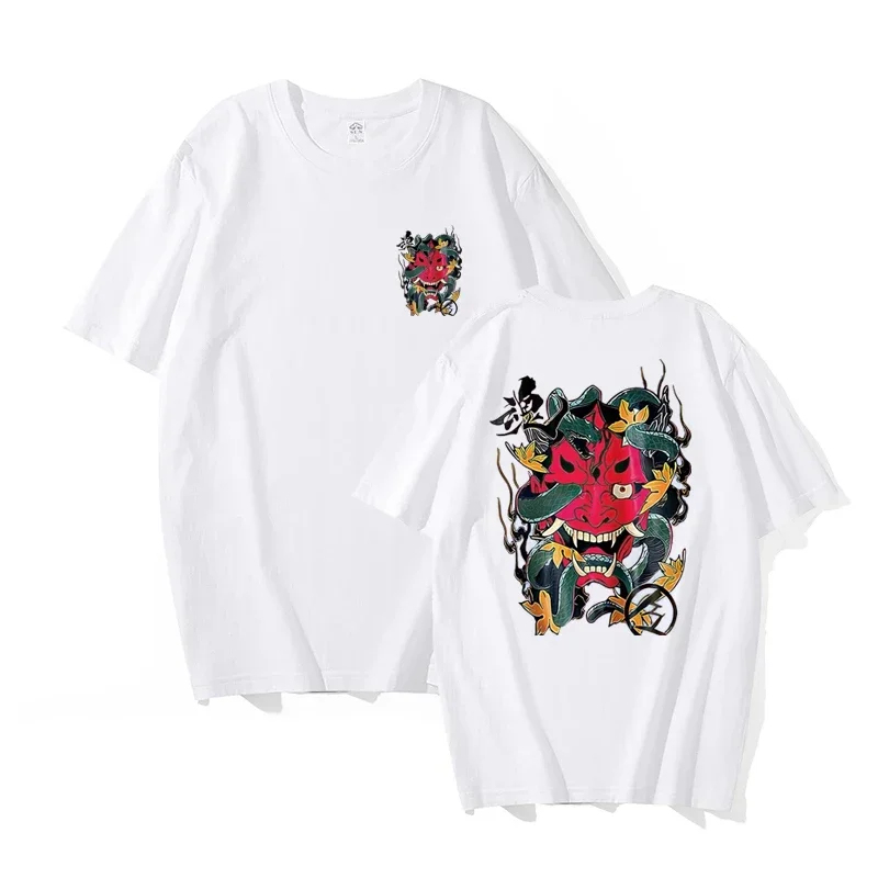 

Personalized Harajuku pattern T-shirt summer men's 100% cotton T-shirt casual comfortable loose round neck short sleeve T-shirt