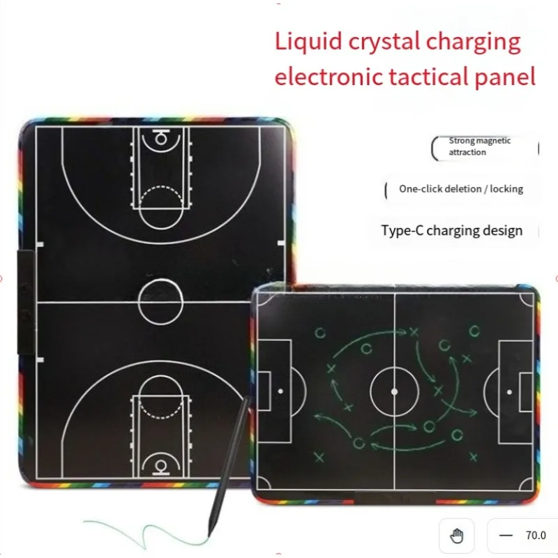 Magnetic Rechargeable Electronic Football Tactical Board Soccer Coach Teaching Match Training Whiteboard