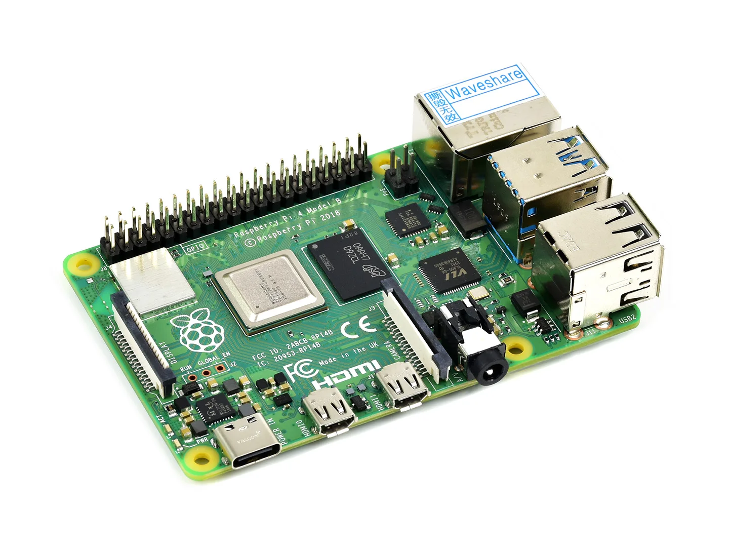 Original Raspberry Pi 4 Model B 4B RAM 2GB 4GB 8GB Core 1.5Ghz 4K High Resolution Dual Displays Bluetooth 5.0