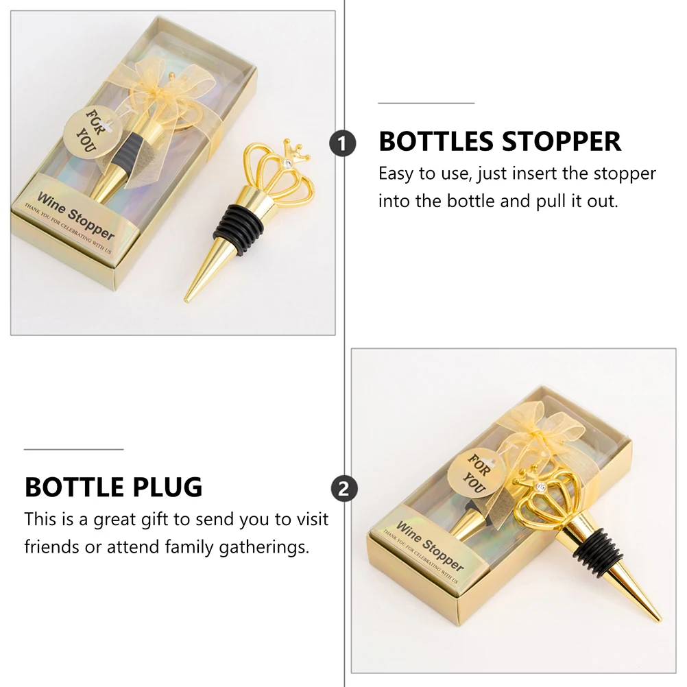 

Crown Stopper Reusable Bottle Stoppers Creative Sealing Plug for Beer Decorative Gift Party Favors