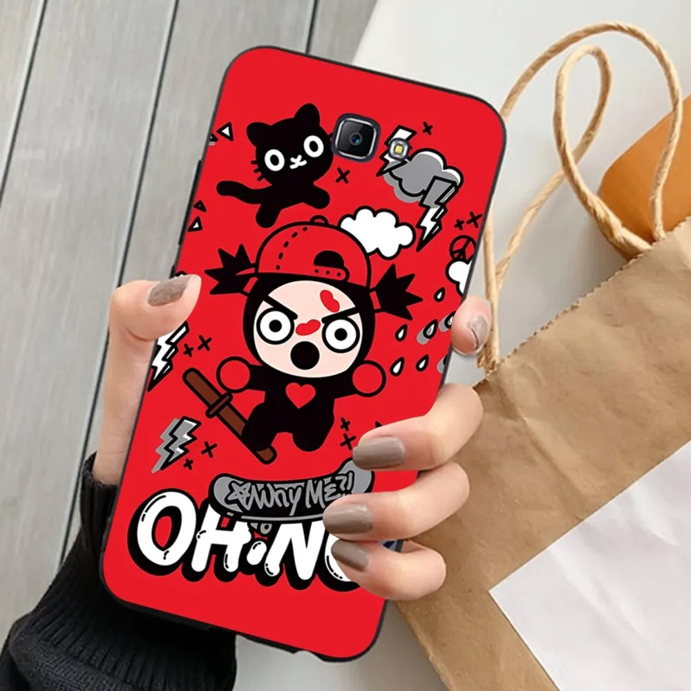 Cute Cartoon Pucca Garu Phone Case For Samsung J 7 plus 7core J7 neo J6 plus prime J6 J4 J5 Mobile Cover