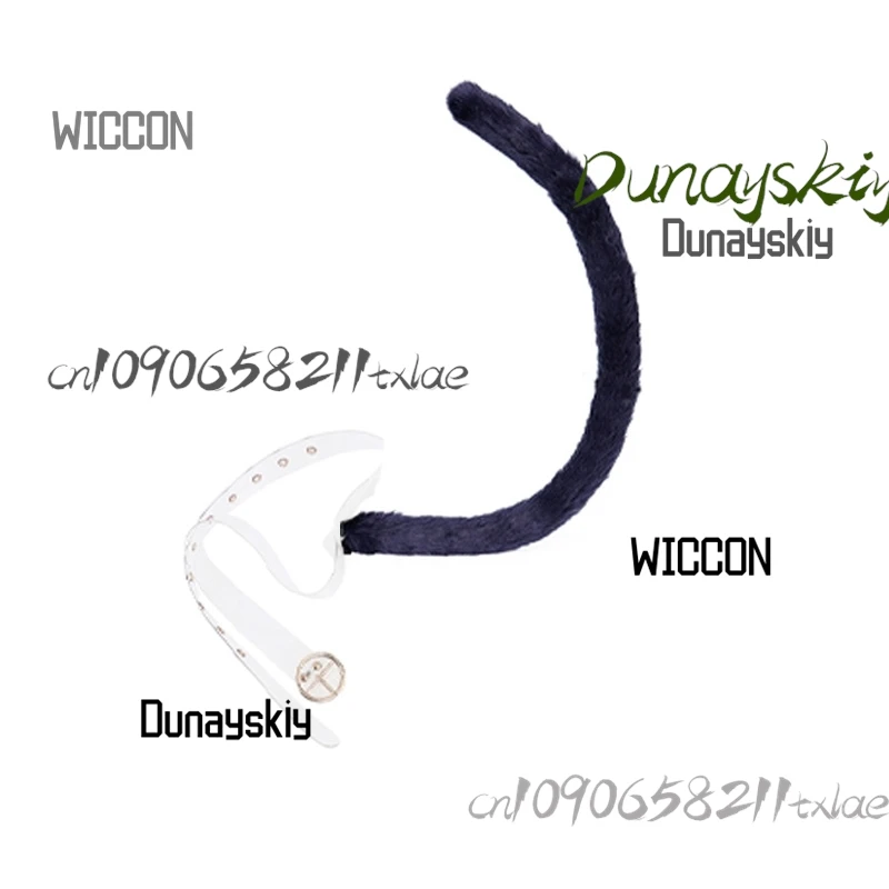 شوغو تأثيري شارا! مجموعة أذن وذيل القط من فروي إيكوتو تسوكيومي، إكسسوارات كاواي التأثيرية لحفلات الهالوين الصيفية