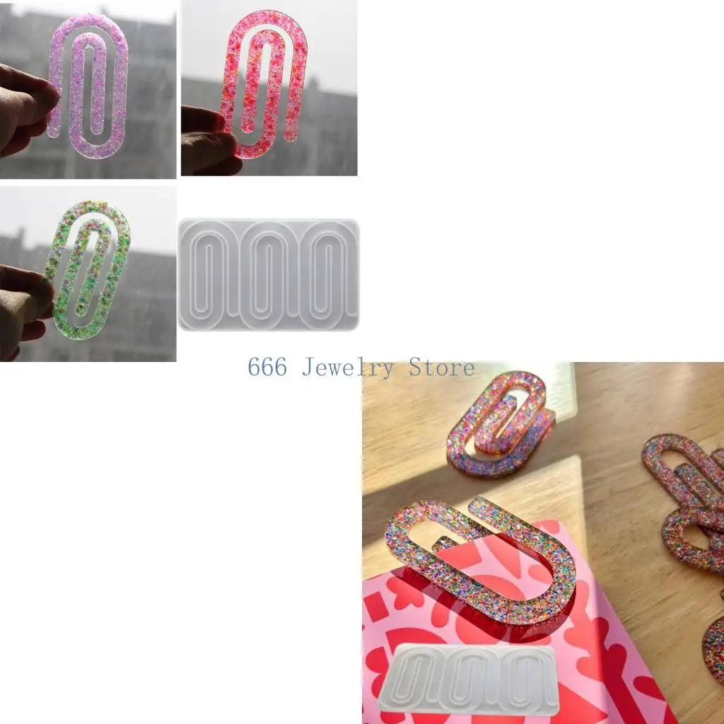 F2TD Silicone Pendant Mold Earring Molds Paper Clip Jewelry Molds Silicone Texture Present for Jewelry Enthusiasts
