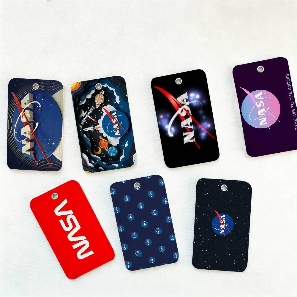Classic Hit N-NASA Badge Holder Keychain For Bank Business Work Card Holder Student Card Protective Case Bus Card