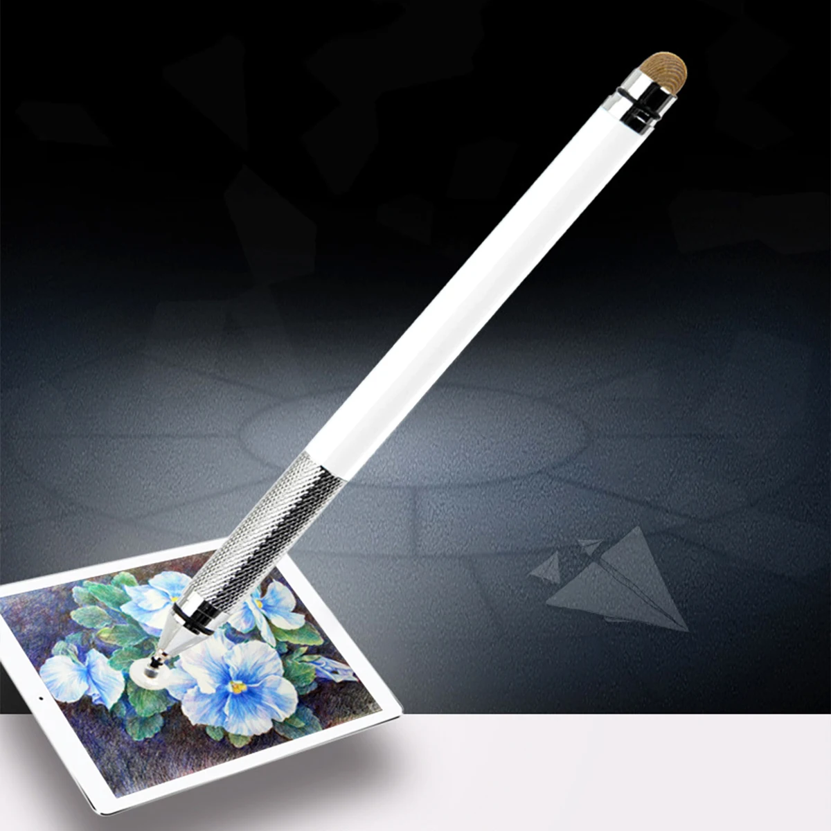 

Universal Stylus Pen Stylish Disc Stylus Touch Screen Pens Capacitive Painting Pen for Phones Tablets Laptops (White)