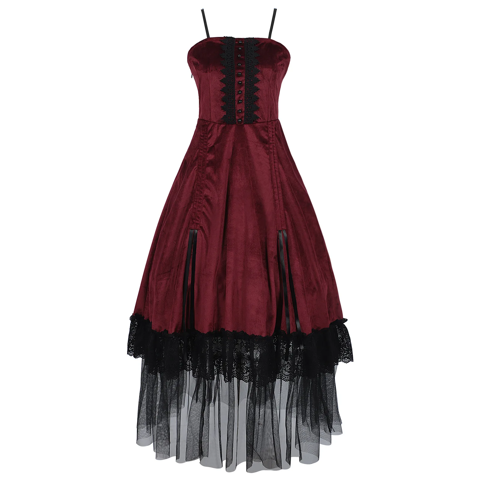 Adult Halloween Role-playing Party Costume  Witch Dark Gothic Style  Lady Stage Performance Dress Women's Fashion