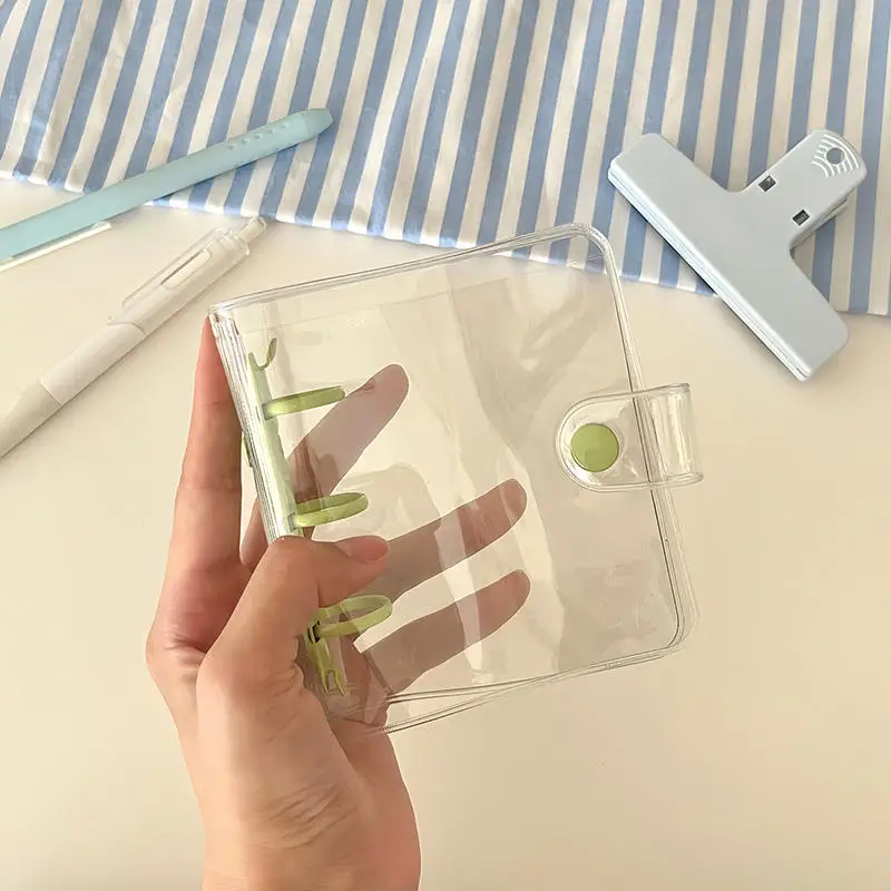 Álbum de tarjetas de Color sólido, Mini álbum de fotos de 3 pulgadas, álbum de ídolo para perseguir estrellas, libro de almacenamiento de tarjetas pequeñas, bolsa de almacenamiento de tarjetas de 3 agujeros